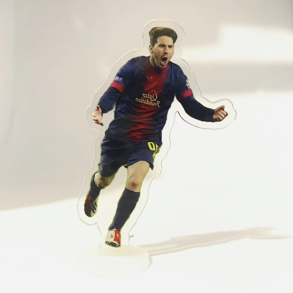 11 Styles Leo Messi Classic Football Moves Acrylic Stand Figurine Football Club Europe America Soccer Fan Art Car Home Decor