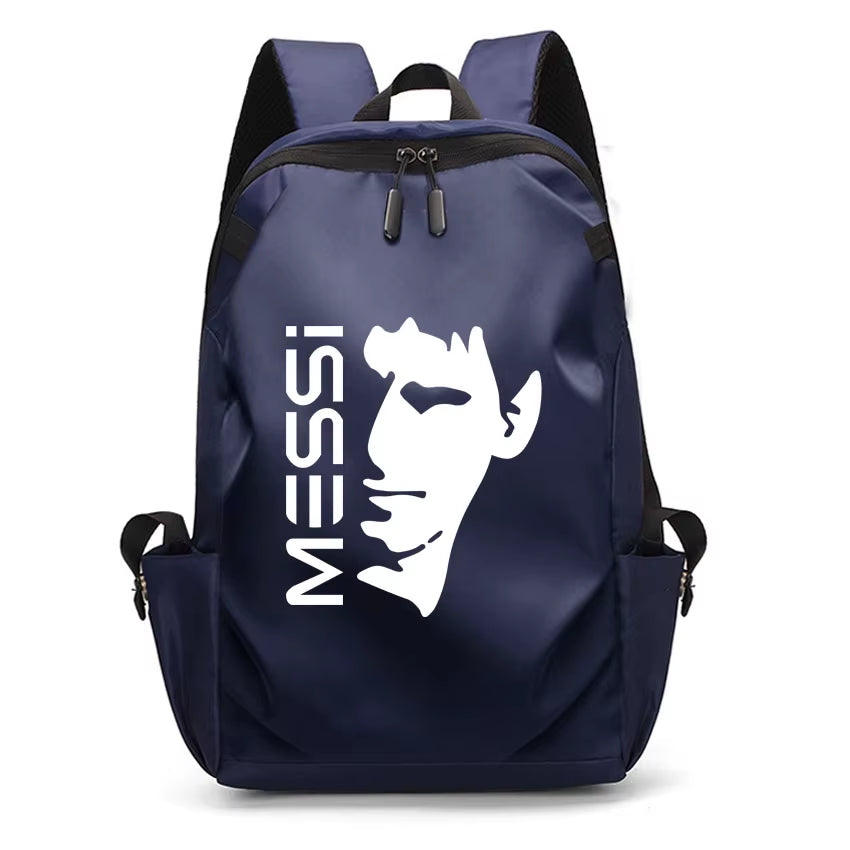 Football Super Stars MESSI Backpack Boy Girl Unisex College Student Backpack Women Men Laptop Teens Student USB Port Rucksack