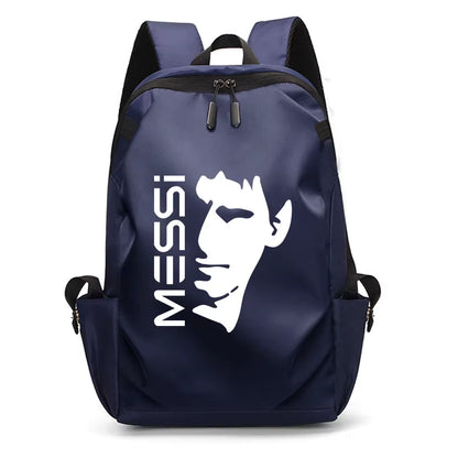 Football Super Stars MESSI Backpack Boy Girl Unisex College Student Backpack Women Men Laptop Teens Student USB Port Rucksack