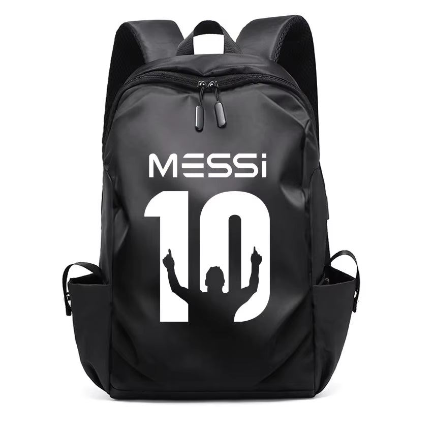 Football Super Stars MESSI Backpack Boy Girl Unisex College Student Backpack Women Men Laptop Teens Student USB Port Rucksack