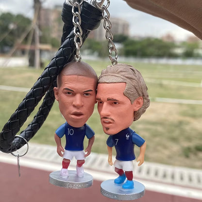 European Cup Portuguese Cristiano Ronaldo Doll Mbappé Messi Da Rocaine Mullekanter Hand-Made Doll Keychain