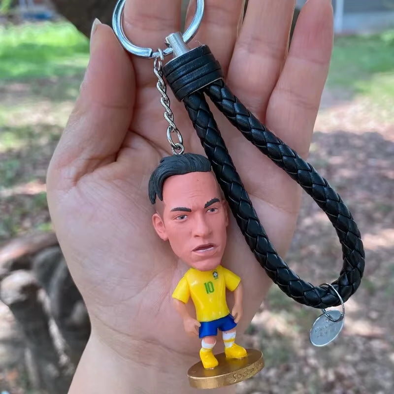 European Cup Portuguese Cristiano Ronaldo Doll Mbappé Messi Da Rocaine Mullekanter Hand-Made Doll Keychain