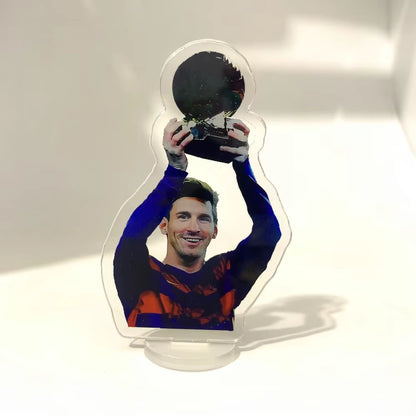 11 Styles Leo Messi Classic Football Moves Acrylic Stand Figurine Football Club Europe America Soccer Fan Art Car Home Decor