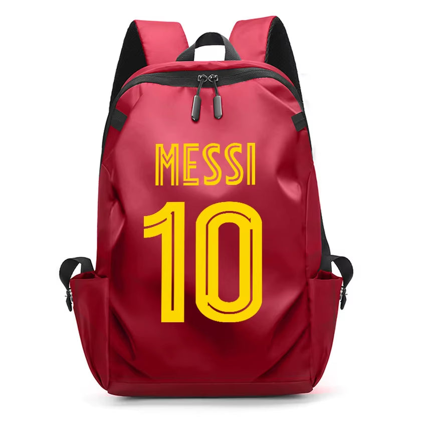 Football Super Stars MESSI Backpack Boy Girl Unisex College Student Backpack Women Men Laptop Teens Student USB Port Rucksack