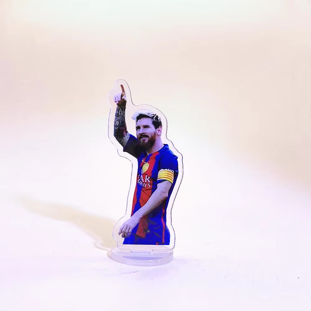 11 Styles Leo Messi Classic Football Moves Acrylic Stand Figurine Football Club Europe America Soccer Fan Art Car Home Decor
