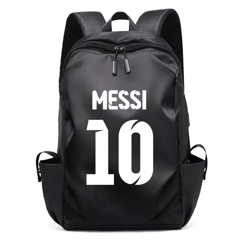 Football Super Stars MESSI Backpack Boy Girl Unisex College Student Backpack Women Men Laptop Teens Student USB Port Rucksack