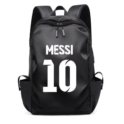 Football Super Stars MESSI Backpack Boy Girl Unisex College Student Backpack Women Men Laptop Teens Student USB Port Rucksack