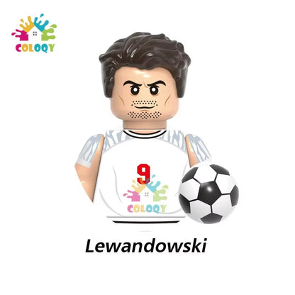 Kids Toys Football Stars Building Blocks Sport Player Bailey Messi Ronaldo Mini Action Figures Toys for Kids Christmas Gifts