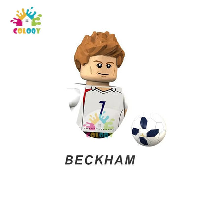 Kids Toys Football Stars Building Blocks Sport Player Bailey Messi Ronaldo Mini Action Figures Toys for Kids Christmas Gifts