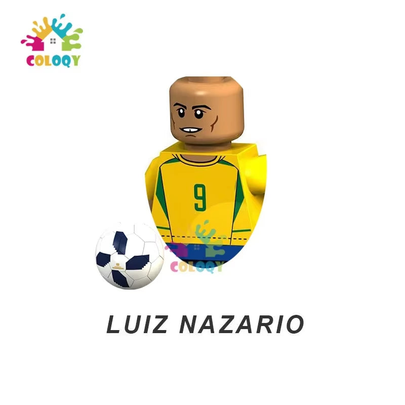 Kids Toys Football Stars Building Blocks Sport Player Bailey Messi Ronaldo Mini Action Figures Toys for Kids Christmas Gifts