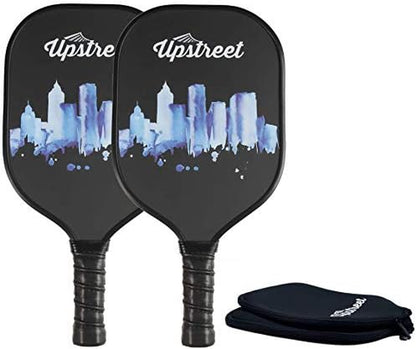 Graphite Pickleball Paddle Set of 2 | Pickle Paddle Pickleball Set | Pickleball Rackets Include Padded Cover, Lightweight Honeycomb Composite Pickleball Paddles for Women & Men, Paddle Racket