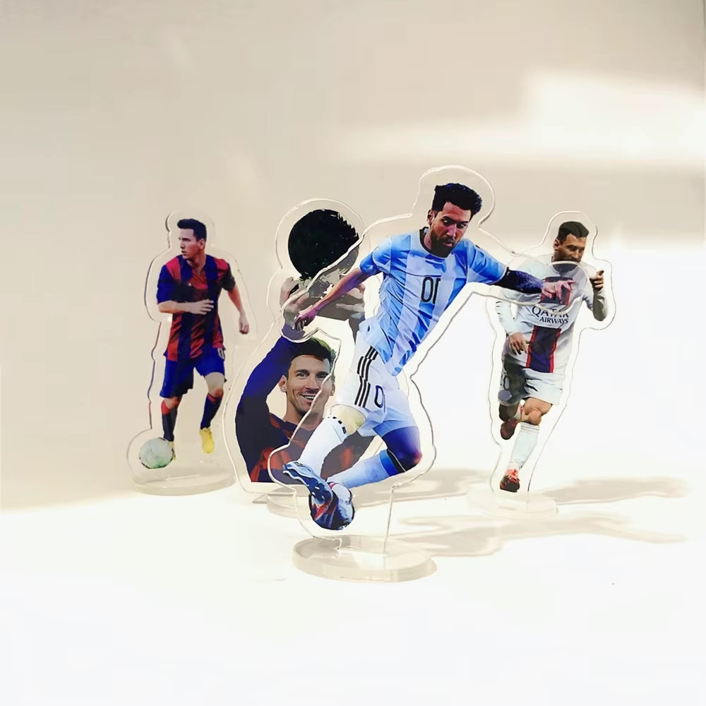 11 Styles Leo Messi Classic Football Moves Acrylic Stand Figurine Football Club Europe America Soccer Fan Art Car Home Decor