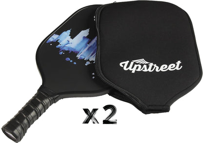 Graphite Pickleball Paddle Set of 2 | Pickle Paddle Pickleball Set | Pickleball Rackets Include Padded Cover, Lightweight Honeycomb Composite Pickleball Paddles for Women & Men, Paddle Racket