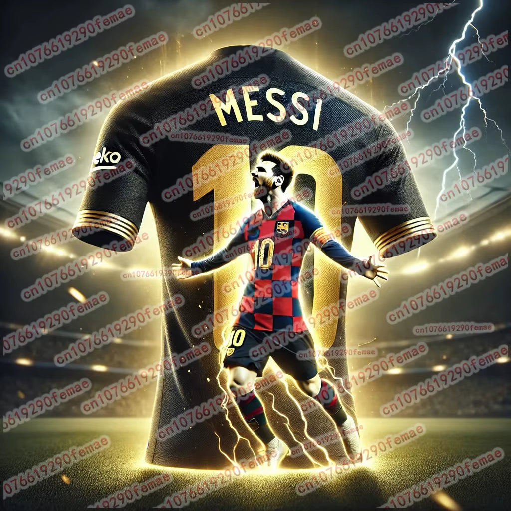 New Hot Selling Messi Men'S Sports T-Shirt Quick Drying Breathable Comfortable Outdoor Daily Jersey Celebration Commemorative